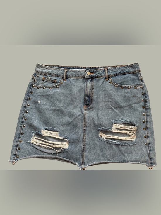 Guess Pants - Guess Light Blue Distressed Denim Shorts with Studs